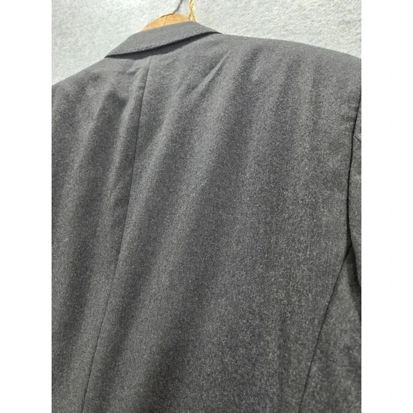 Hugo Boss Lanificio Tesse Bella Italy Dual Vent Gray‎ Blazer Super Jacket 44L